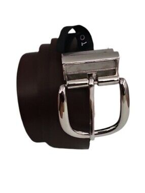 Torrid Reversible Belt Plus Size 14/16 Black Brown Faux Leather Silver Buckle